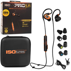 ISOtunes Pro 2.0 Noise-Isolating Bluetooth Earbuds, Safety Orange