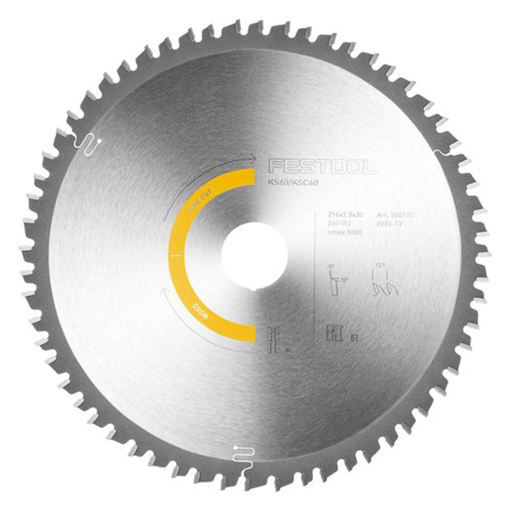 Festool 8-1/2'' Saw Blade for KSC 60, Wood Fine Cut (576928)