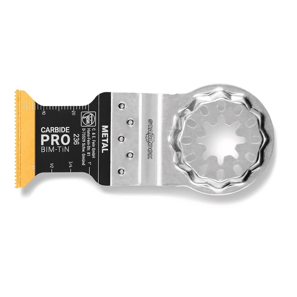 Fein E-Cut Carbide Pro TiN OMT Blades, 1-1/4''W x 1-5/8''L, 10-Pack