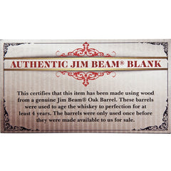 Jim Beam Pen Blank with Certificate