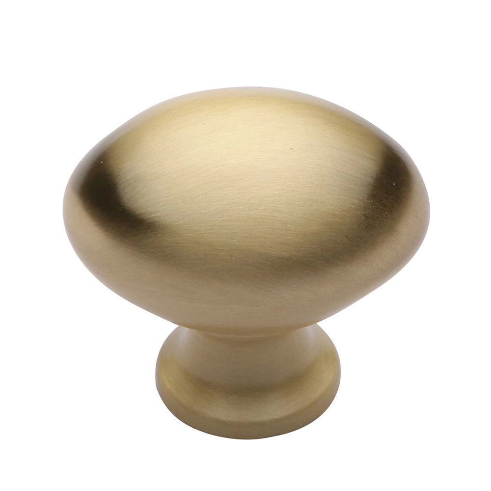 1-1/2''  Egg Cabinet Knob, Satin Brass