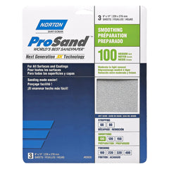 80-Grit Norton ProSand Sandpaper, 3-Pack