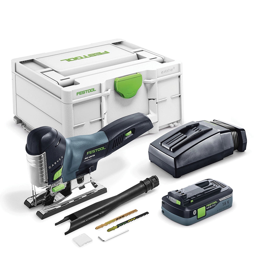 Festool PSC 420 EB Barrel-Grip Cordless Carvex Jigsaw, 4.0Ah Kit (576527)