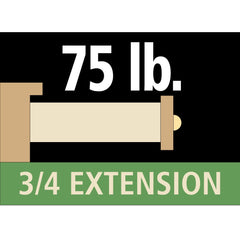12" Series 766 75-lb. 3/4 Extension Centerline® Lifetime Slides