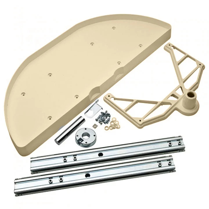 Half-Moon REV-A-TRAY Pivot & Slide - 1 Shelf Set, Almond (6881-31-15-52)