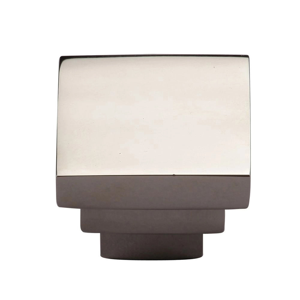 1-1/4''  Square Step Cabinet Knob, Polished Nickel