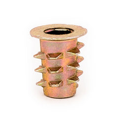Threaded Insert for Soft Wood - Flanged - 10-32 x 13mm