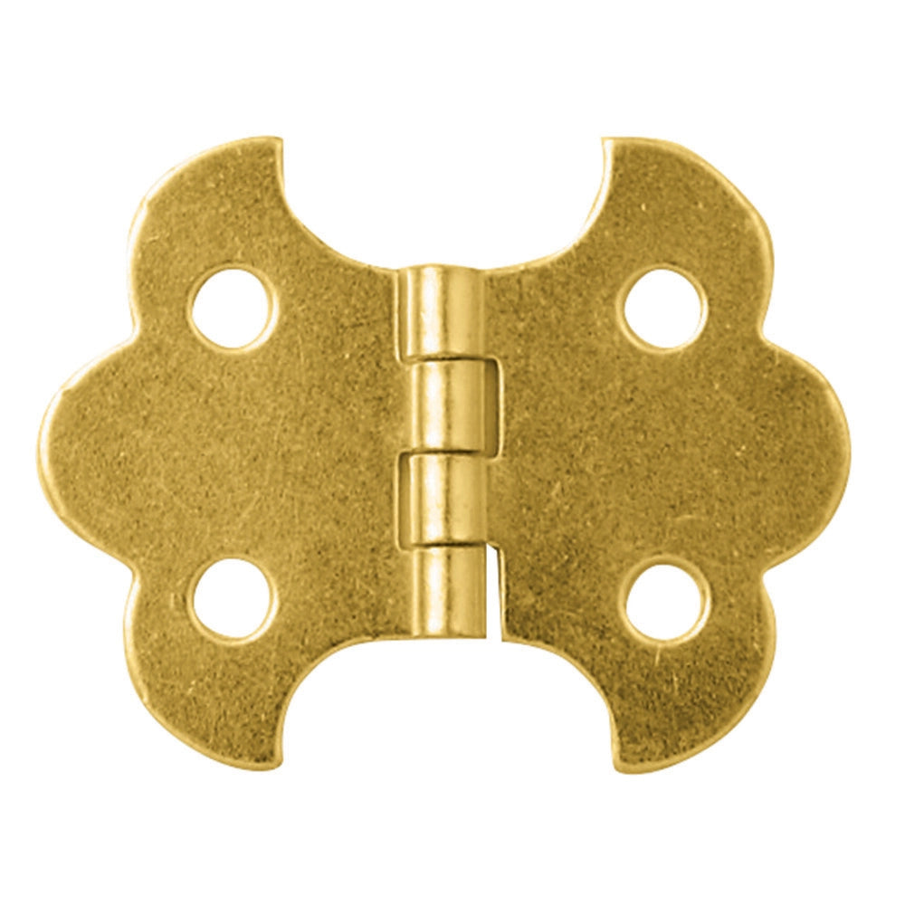 Brass-Plated Butterfly Small-Box Fastener Hinge 1 1/4"L x 5/8"W