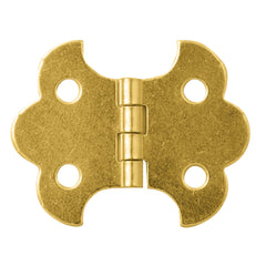 Brass-Plated Butterfly Small-Box Fastener Hinge 1 1/4"L x 5/8"W