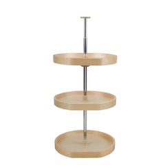 Rev-A-Shelf- D-Shape LD Banded Wood 3 Shelf Corner Lazy Susans - 20 in.