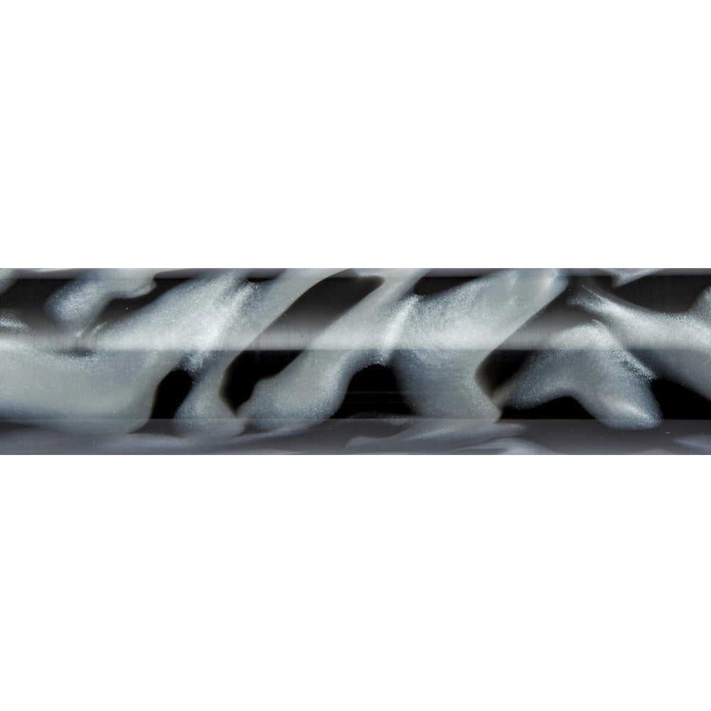 Swirl Black and Mother of Pearl Acrylic Pen Blank