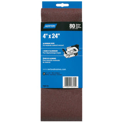 Norton Aluminum Oxide 4'' x 24'' Sanding Belts, 2-Pack, 80-Grit