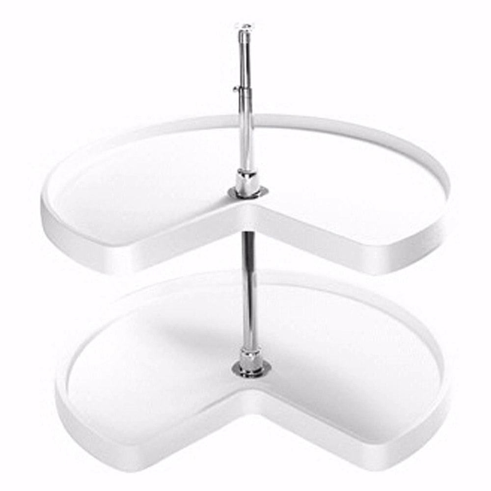 18" (457 mm) Diameter Kidney Shaped Shelves, White (6472-18-11-52)