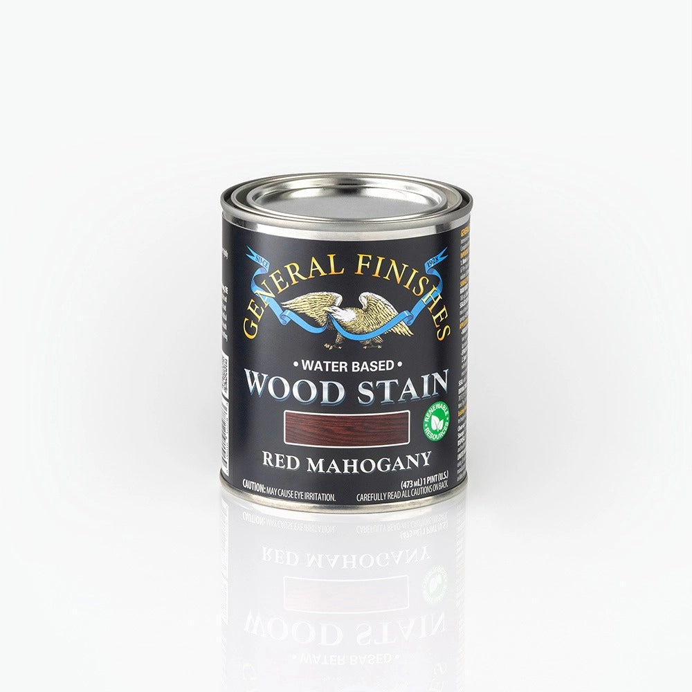 General Finishes Water Based Wood Stain, Red Mahogany, Pint