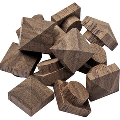 Craftsman Pyramid-Top Hole Plugs, Walnut, 12-Pack