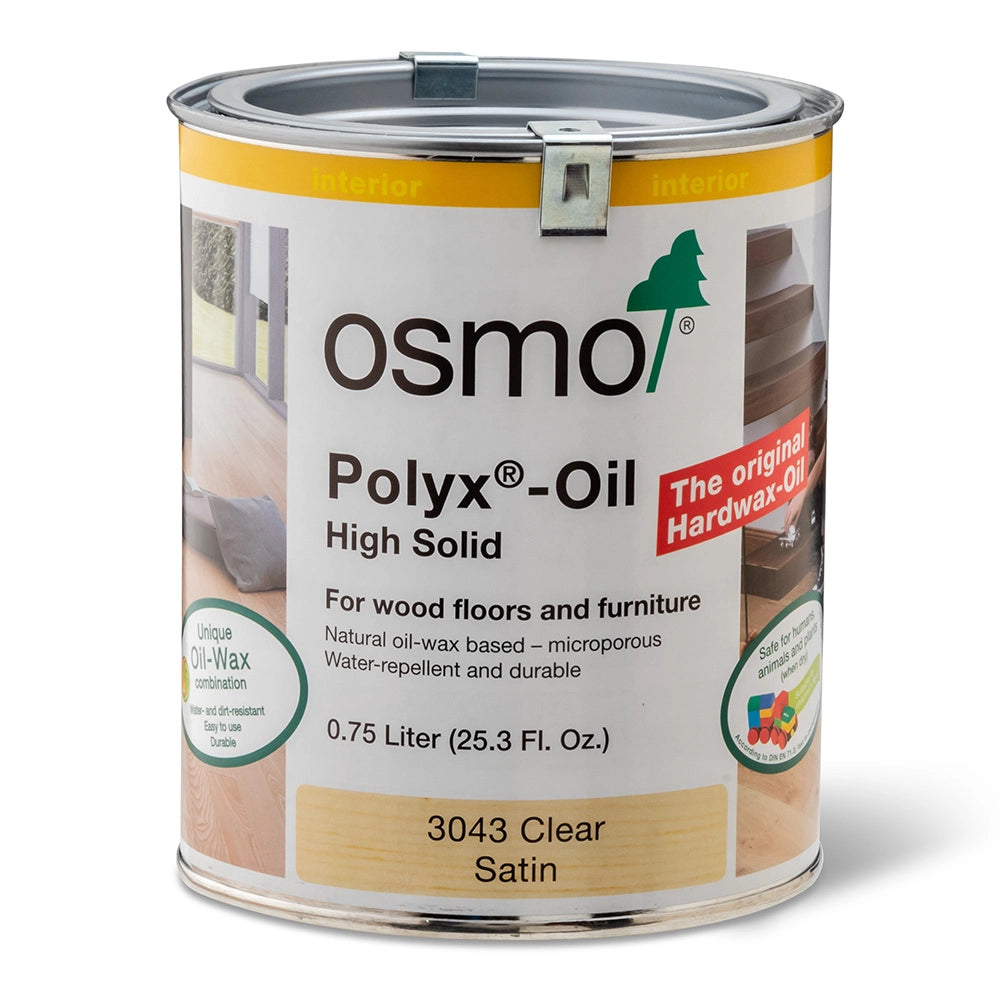 Osmo Polyx Oil, Clear Satin 3043, 0.75L