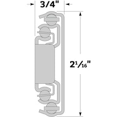 16" Series 758 220-lb. Heavy-Duty Full-Extension Centerline® Lifetime Slides