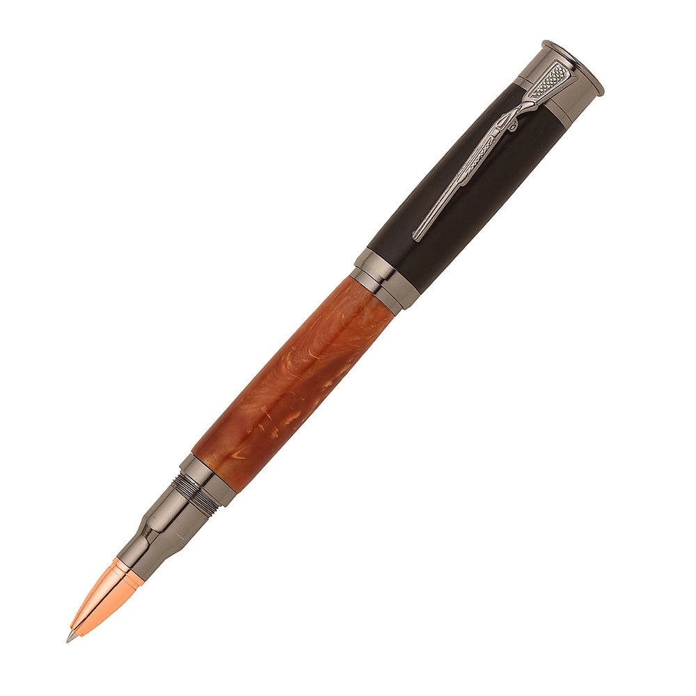 Over/Under Shotgun Rollerball Bullet Pen Hardware Kit - Gun Metal