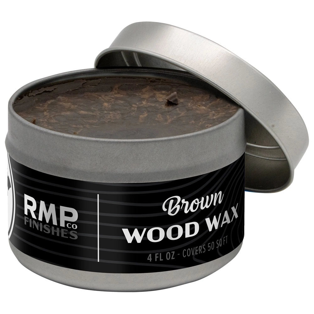 RMP Finishes Wood Wax, Brown, 4 oz.