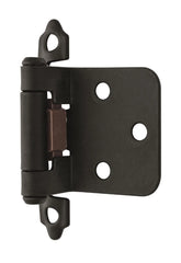 Variable Overlay Self-Closing Face-Mount Cabinet Hinges (3429), Flat Black