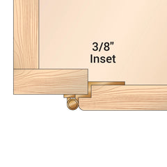 3/8'' Inset Self-Closing Face-Mount Cabinet Hinges (7628), Antique Brass