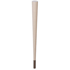 29'' Tapered Turned Leg, White Oak with Semi-Gloss Finish, 4''H Brushed Aluminum Foot