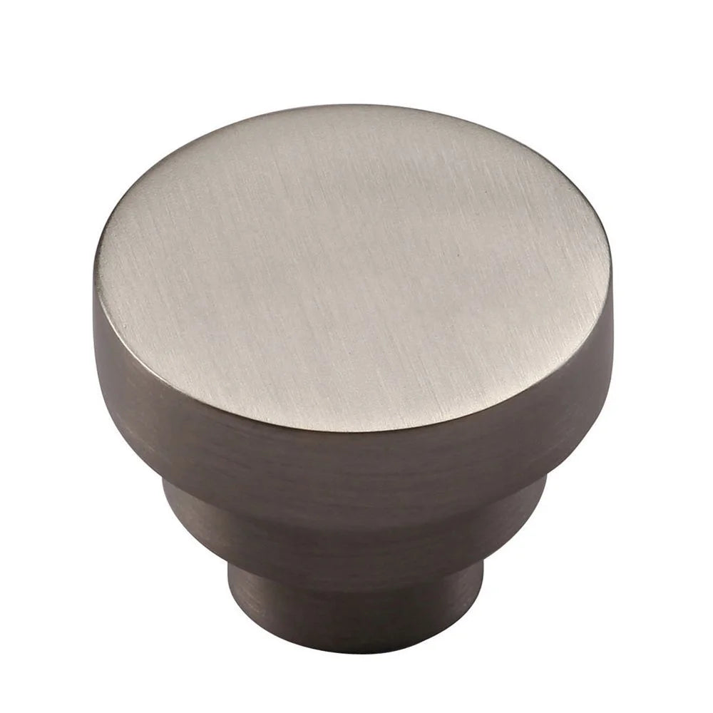 1-1/2''  Round Step Cabinet Knob, Satin Nickel
