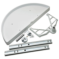 Half-Moon REV-A-TRAY Pivot & Slide - 1 Shelf Set, White (6881-39-11-52)