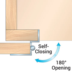 1/4'' Overlay Self-Closing Partial Wrap Cabinet Hinges, Oil-Rubbed Bronze