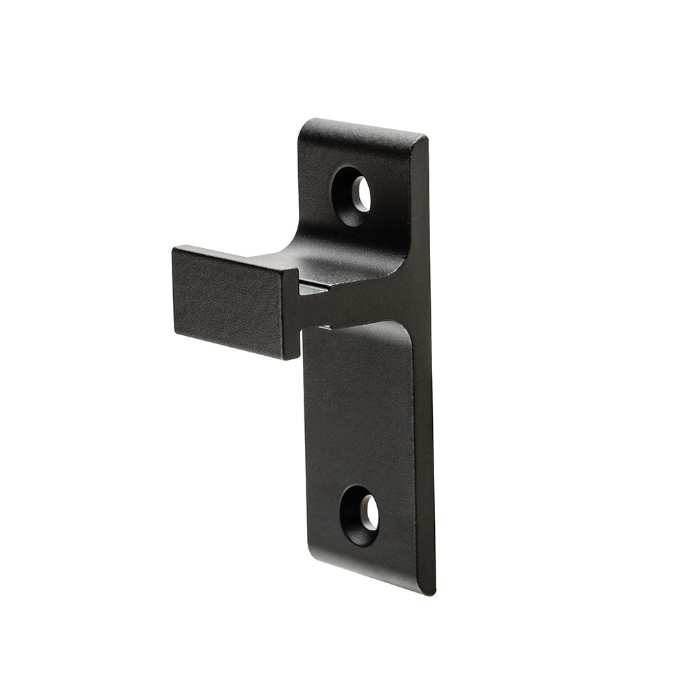 Standard Wall Bracket for Rolling Barn Door Track, Black