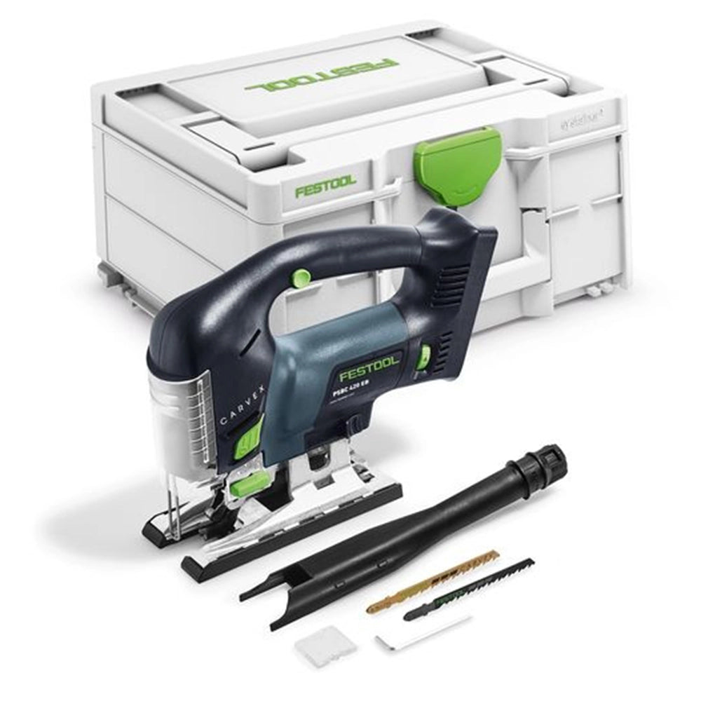 Festool Cordless Jigsaw with D-Handle, PSBC 420 EB-Basic Carvex (576531)