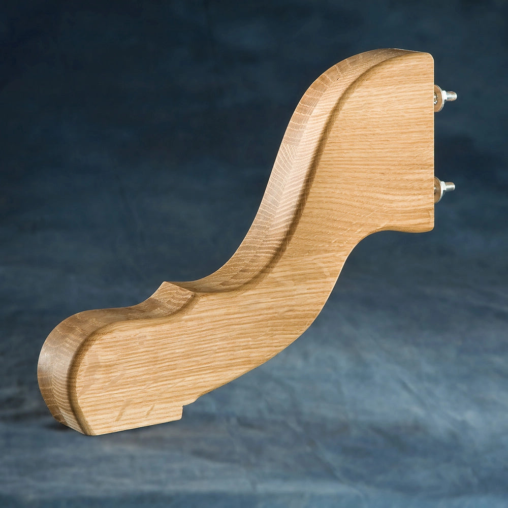 Red Oak Plain Foot Leg Set, for Colonial Pedestal