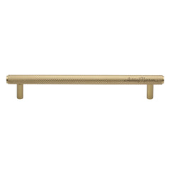 9-1/4''  Basel Knurled Cabinet Pull, Satin Brass