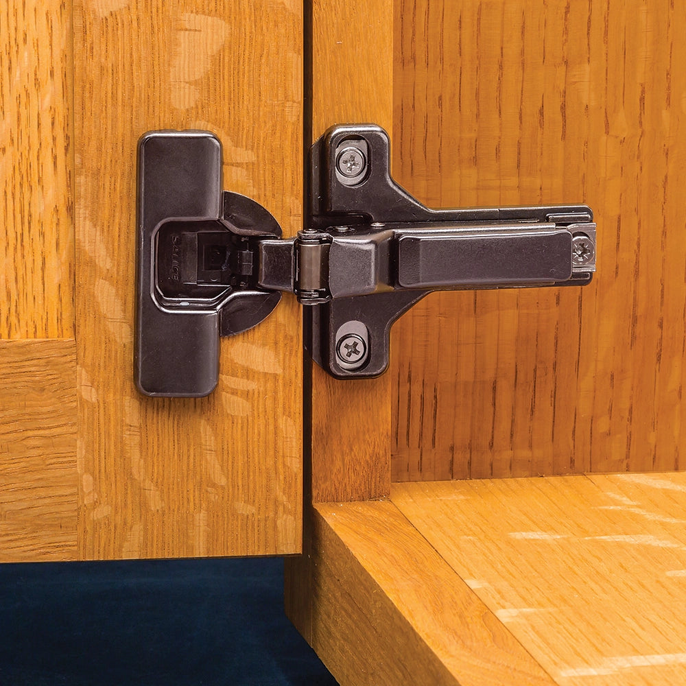 Salice 105°  Soft-Close Long Arm Hinges, Face Frame, Titanium Finish, 3/8'' Overlay
