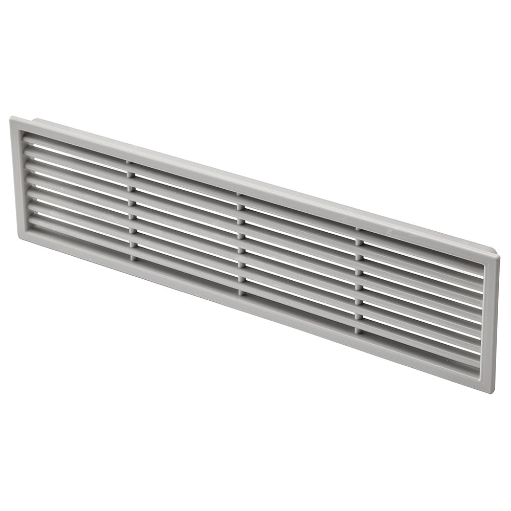 Gray Rectangular Vent Grill, Fits 2-1/2'' x 10'' Opening