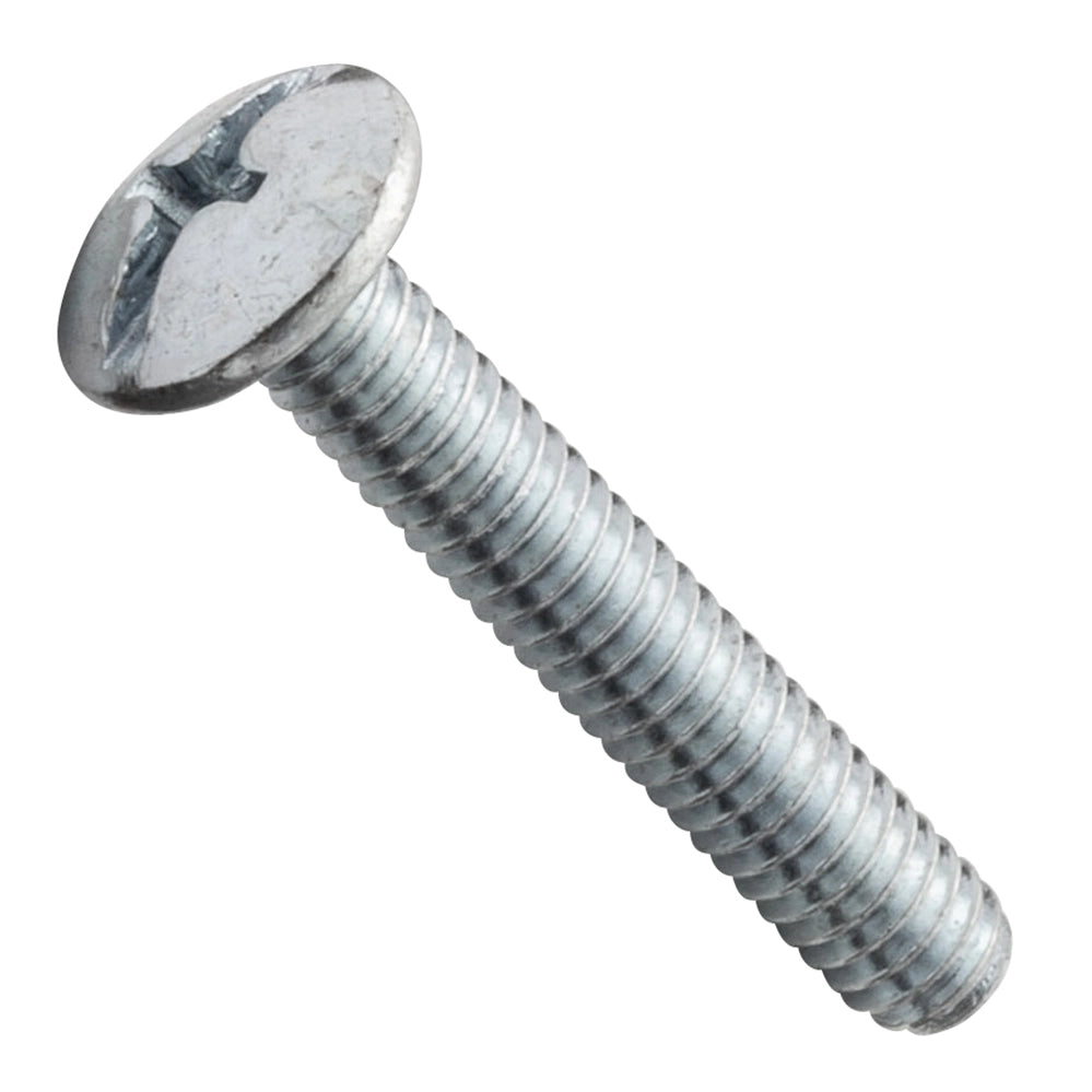 Centerline 8-32 x 1'' Truss Head Slot/Phillips Machine Screws for Pulls and Knobs, Zinc, 50-Pack
