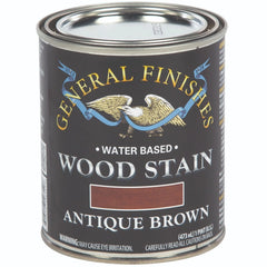 General Finishes Water-Based Wood Stain, Antique Brown, Pint