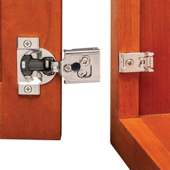 Full Kit Blum 105° Compact Clip Soft-Close Hinges for 3/4'' Face Frame, 3/8'' Overlay with Mounting Hardware