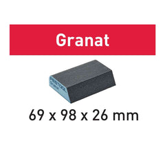 120-Grit Festool Granat Contoured Sanding Sponges, 2-3/4'' x 3-7/8'' x 1'' Thick, 6-Pack (201084)