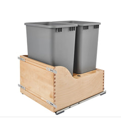 Double Soft-Close w/ Blum Movento Slides Waste Containers - 50 qt.