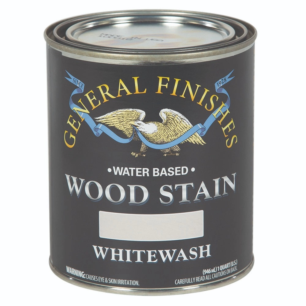 General Finishes Water Based Wood Stain, Whitewash, Pint