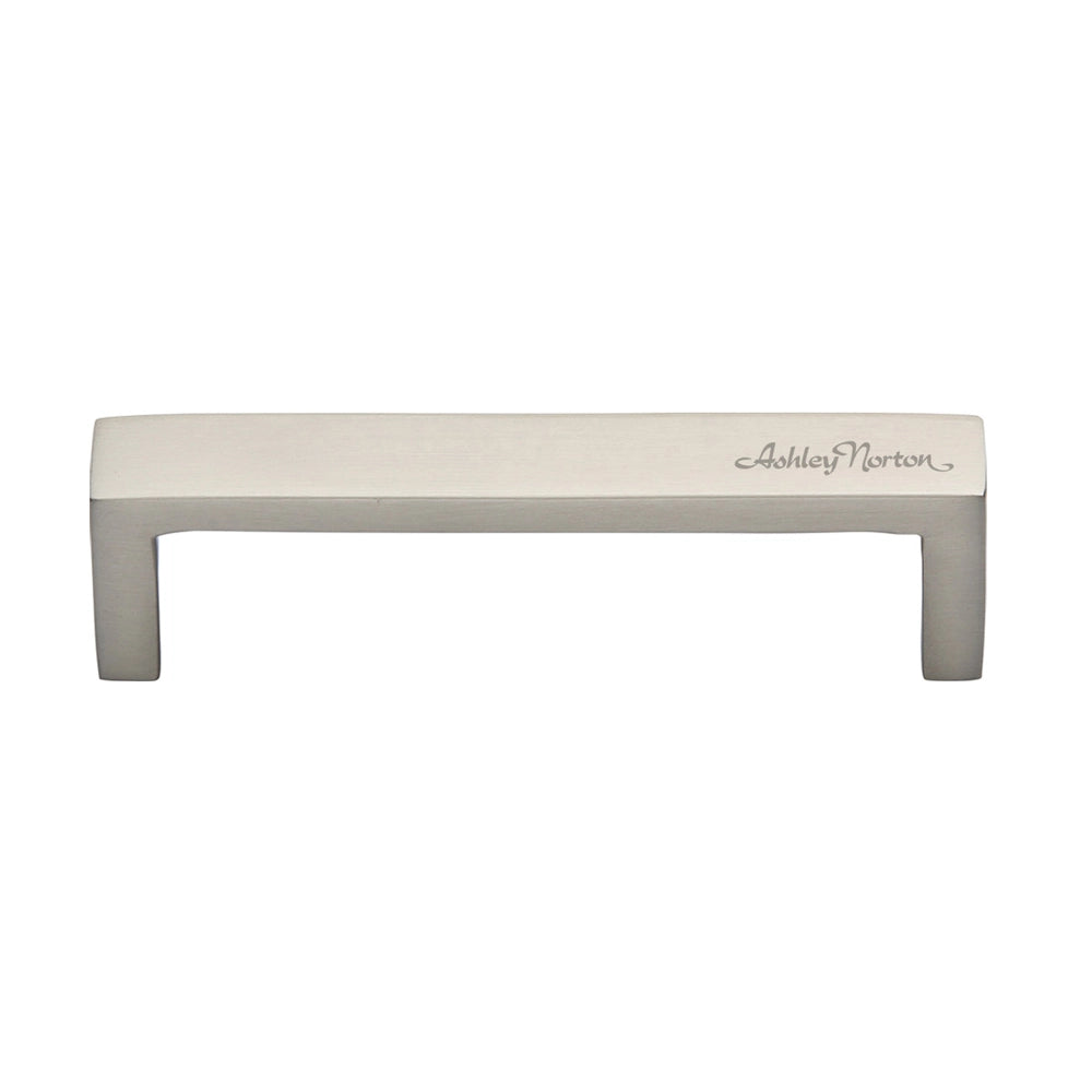 4-3/8''  Wide Modern Cabinet Pull, Satin Nickel