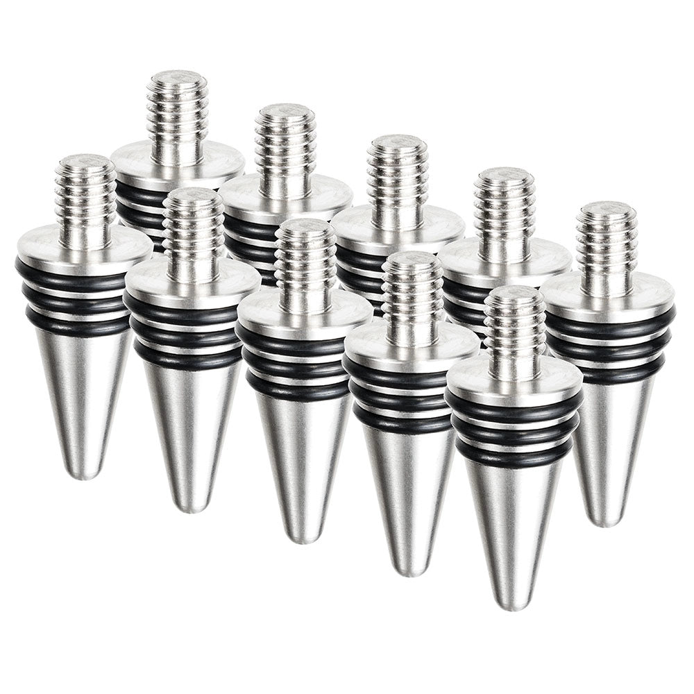 Cone Tip Stainless Steel Bottle Stopper Turning Kits, 10-Pack