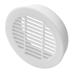 White Round Vent Grill, Fits 2-1/2'' Hole