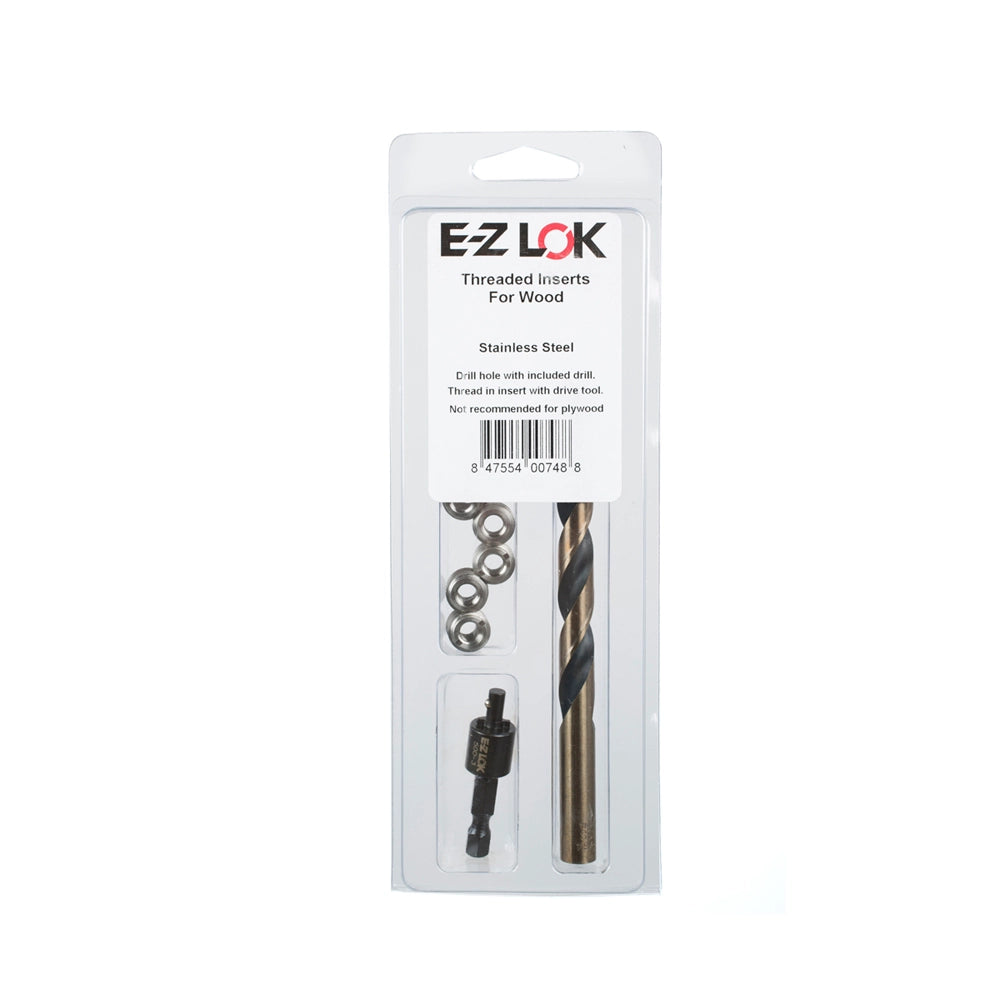 E-Z Knife Threaded Insert Installation Kit for Hard Wood - Stainless - 10-24