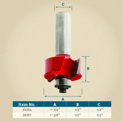 1-1/4" D x 1/2" H x 1/2" Shank Freud #32-102 Rabbeting Bit