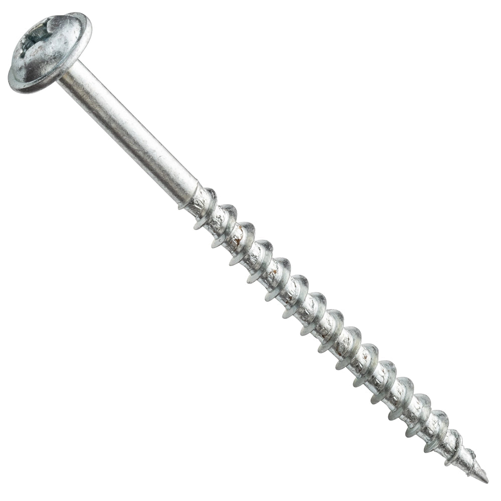 Centerline #8 x 2-1/2'' Washer Head Square X Wood Screws, Zinc, 100-Pack