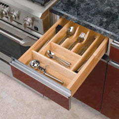 20-5/8" Wide Trimmable Cutlery Tray, Wood - Maple (4WCT-3)