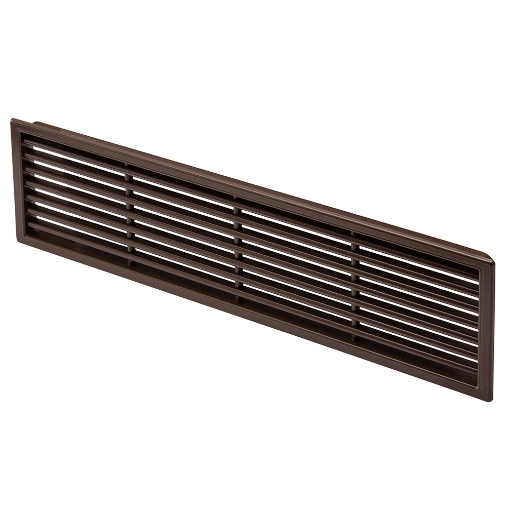 Brown Rectangular Vent Grill, Fits 2-1/2'' x 10'' Opening