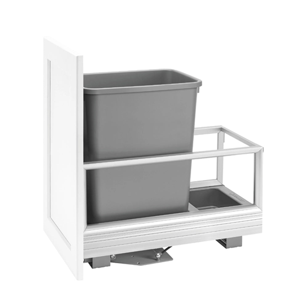 Single Bottom Mount Rev-A-Motion® Aluminum Waste Containers - 35 qt.